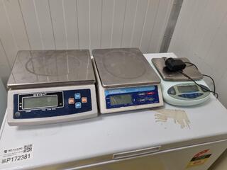 3x Assorted Industrial Benchtop Scales, Faulty