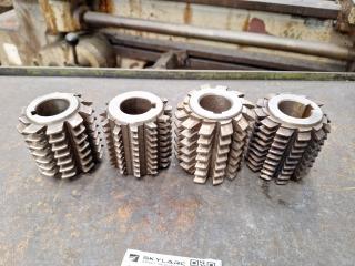 4 x Gear Hobber Cutters