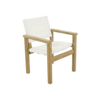 4 Seasons Teak Verano Sling Dining Chair - Alabaster