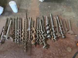 Large Lot of Wood Drills 