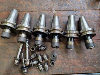 6x BT40 Tool Holders w/ Attachments