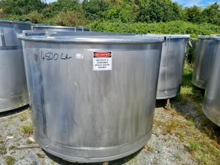 4500 Litre Stainless Tank