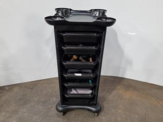 Professional Hair Salon Drawer Mobile w/ Styling Contents