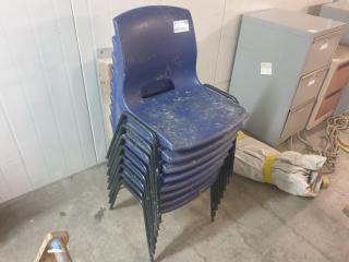 Set of 8 Plastic Stacker Chairs