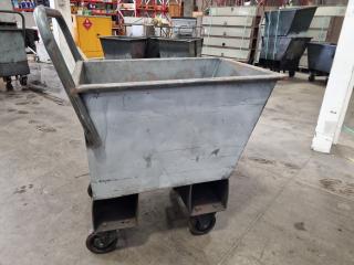 Heavy Duty Steel Scrap Material Bin Trolley