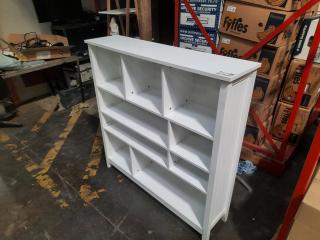 White Staggered Bookcase