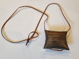 Vintage Brass / Copper Pillow Purse Necklace
