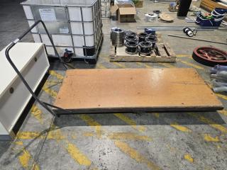 Flatbed Platform Trolley with Metal Handle