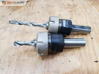 2 x ER32 Collet Chucks with Insert Drills