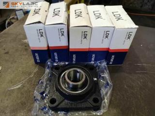 6x 4-Bolt Flange Bearing Units by LDK, New