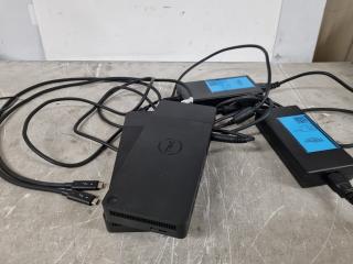 2x Dell K20A USB-C Docking Stations w/ 180W Power Supply