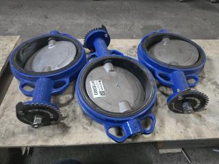 3 x 250mm Butterfly Valves