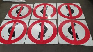 6 Aluminium Reflective DIRECTION Road Signs