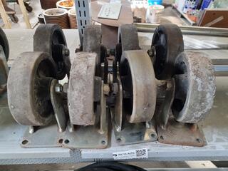 8x 150mm Diameter Trolley Wheels
