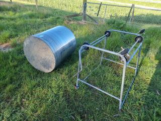 Compost Drum and Roller Frame