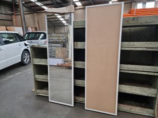 2 Rolling Cupboard Doors