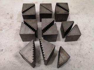 6x Pairs + 3x Loose Blocks of Mill Stepped Angle Blocks