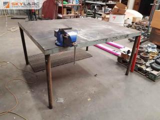 Heavy Duty Plate Steel Workshop Table