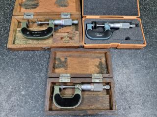 Mitutoyo Disk Micrometers, 3x Units