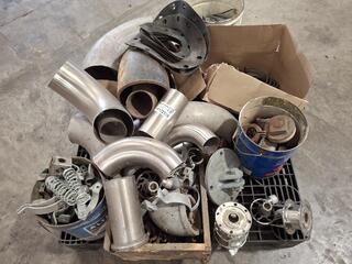 Assorted Industrial Pipe Fittings and Metal Parts