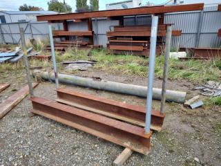 Pair of Heavy Steel Industrial Naterials Storage Racks