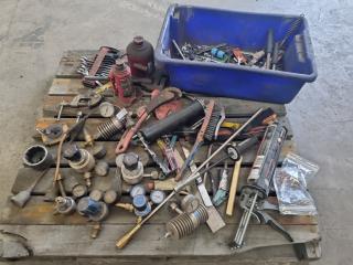 Assorted Lot of Tools, Jack's, Regulators, Accesories, & More