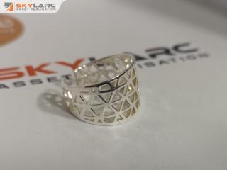 Kirsten Ash Triangle Filigree Sterling Silver Ring