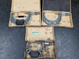 Mitutoyo Micrometers, 3x Units