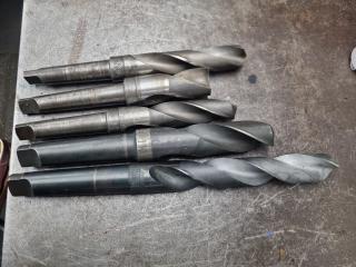 5 Large Morse Taper Drills