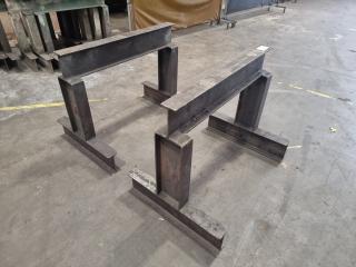 Pair of Heavy Duty Steel Tresles (Material support stands)