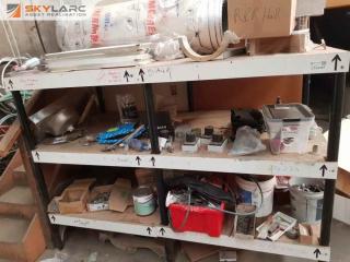 Steel Framed Shelving Unit and Contents