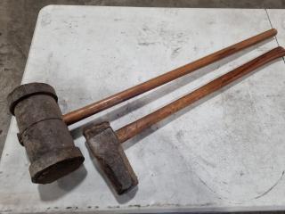 Vintage Wooden & Iron Mallets