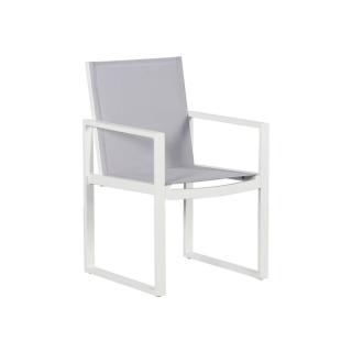 2x 4 Seasons Aluminum Costa Dining Chairs - White