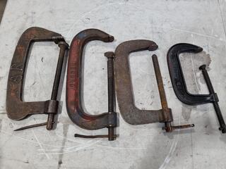 4x Assorted G-Clamps