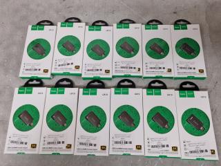 12x Hoco HDMI Female to USB-C Male Cable Adapters, Bulk Lot, New