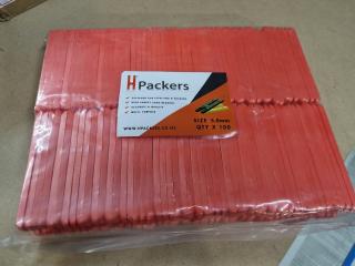 100x Pack of H-Packers, 5mm, Orange, Bulk