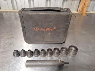 AmPro 9 Piece Hollow Punch Tool Set 