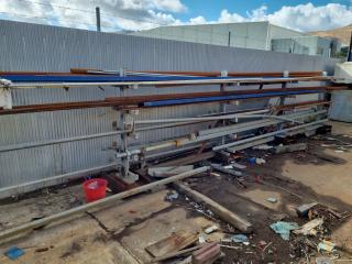 Assorted Angle, Box, Rebar Steel Lengths + Heavy Steel Storage Rack