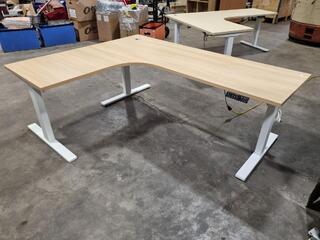 Adjustable Height Office Corner Desk