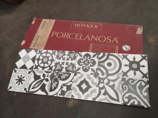 5x Stylish Spanish Porcelian Floor Tiles, 1.35m2