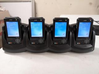 4x Symbol MC50 Mobile Handheld Computers w/ Charging Cradle