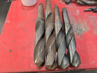 4 Large Morse Taper Drill Bits 