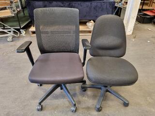 2x Office Mobile Desk Chairs