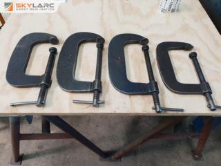 4 x Plate Steel Clamps