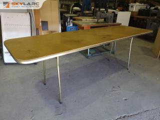 Quality Portable Folding Table w/ Wood Ply Top