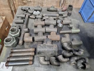 Box of Steel Pipe Fittings 