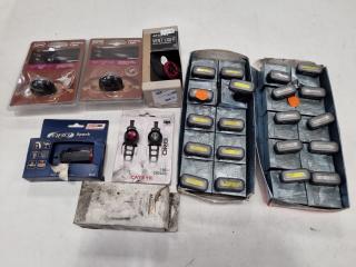 27x LED Bike Lights, Assorted Lot