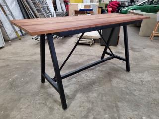 Tall Wood Topped Table