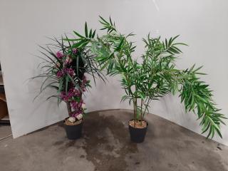 2 x Artificial Plants and Planters