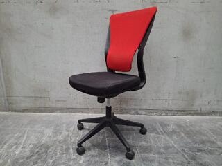 Black and Red Gas Lift  Office Chair on Wheels